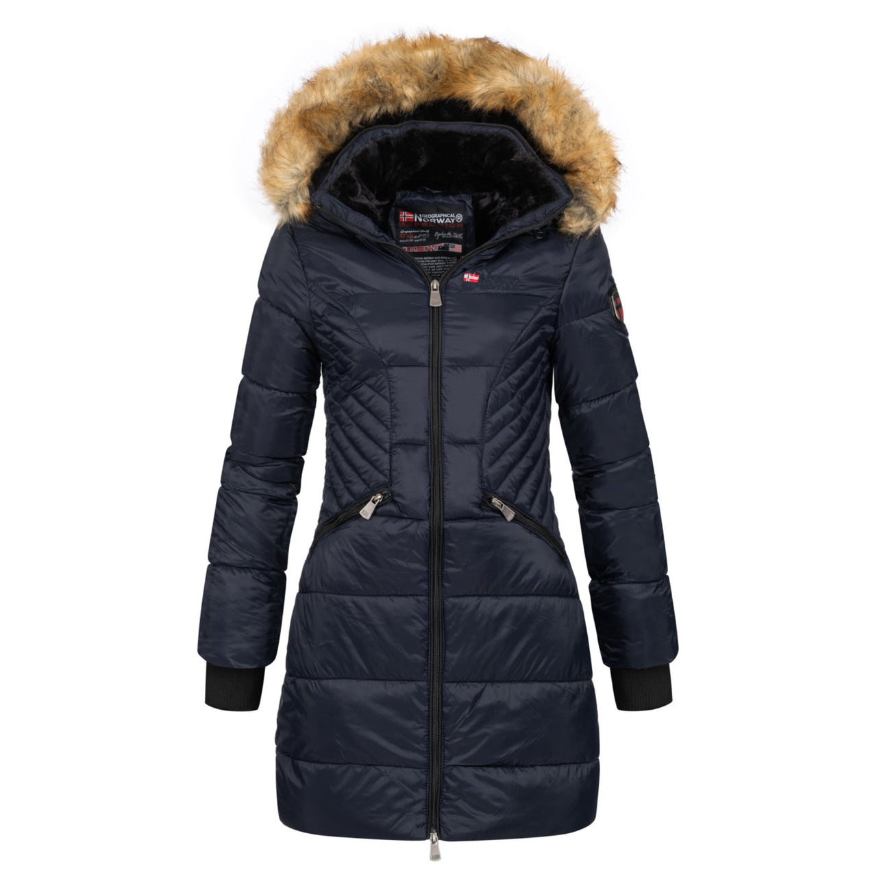 Geographical Norway Abeille Femme - Warm hooded parka Navy - Geographical Norway - S Navy