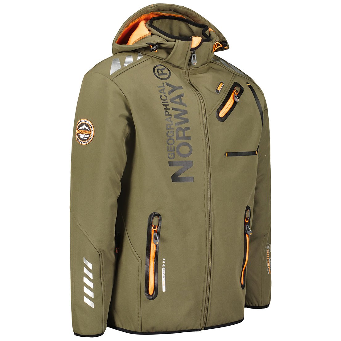 Geographical Norway Royaute Homme - Softshell Black Orange - Geographical Norway - S Black Orange