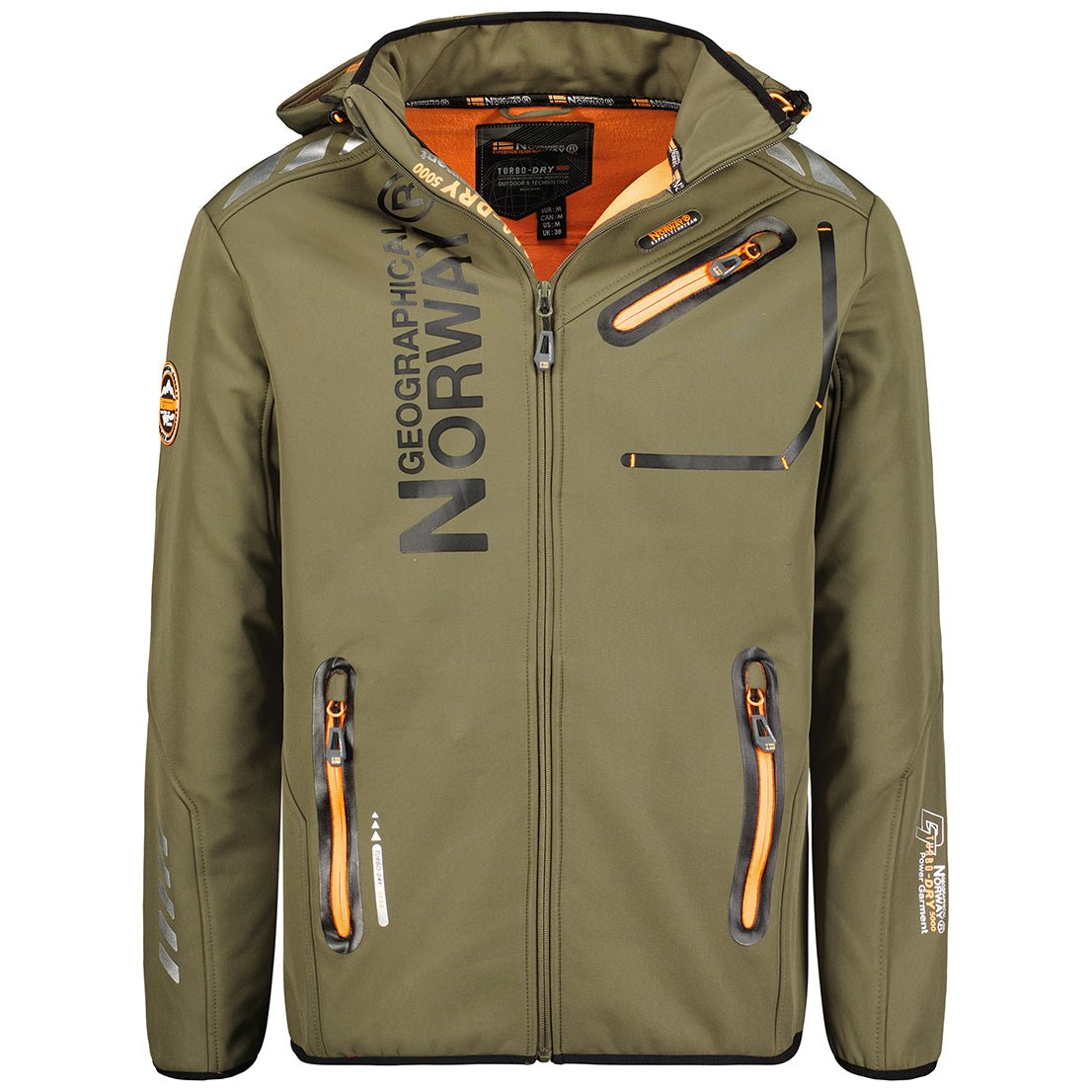 Geographical Norway Royaute Homme - Softshell Black Orange - Geographical Norway - S Black Orange