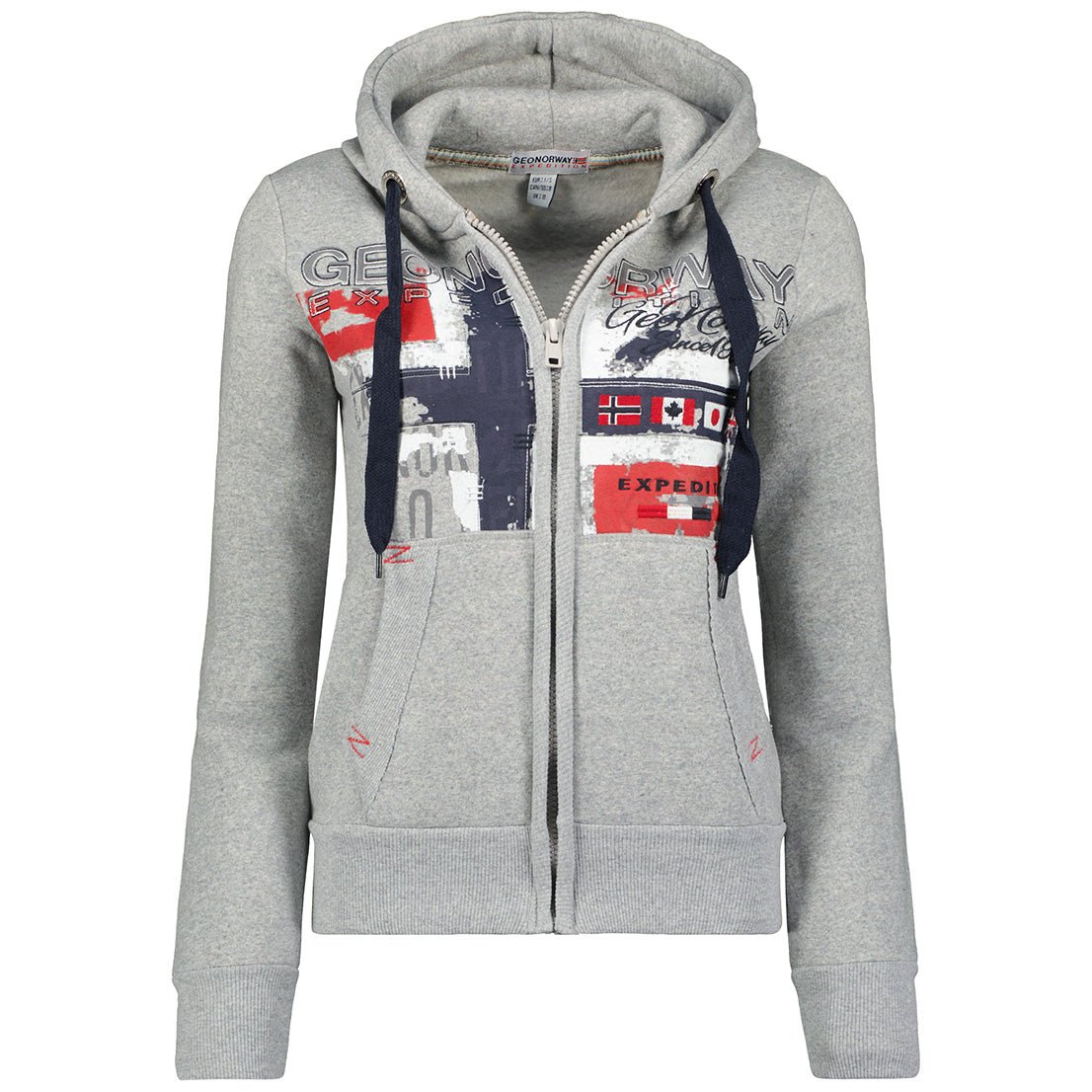 Geographical Norway Geographical Norway Getchup Mujer - Sudadera con capucha Gris claro - Geographical Norway - S Gris claro