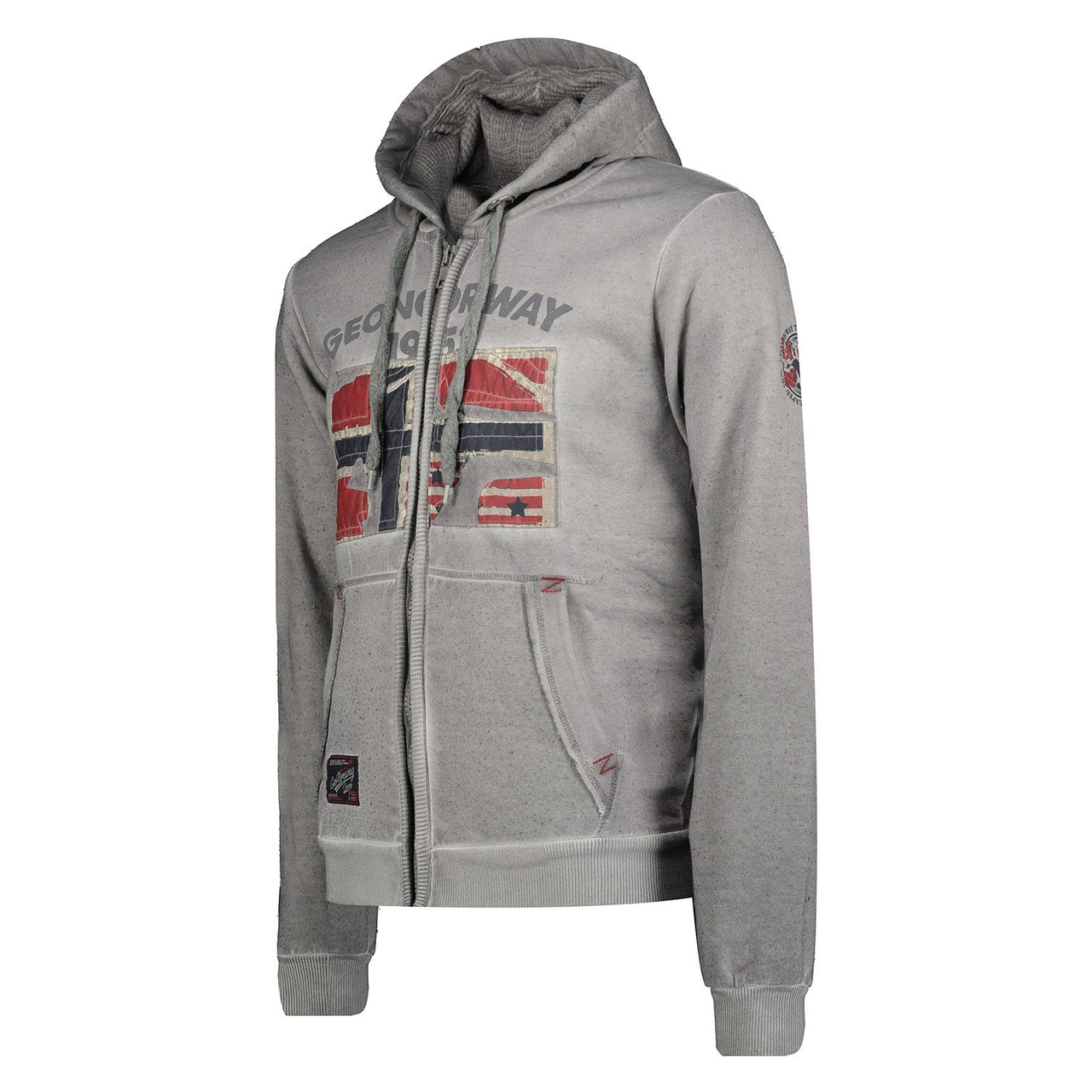 Geographical Norway Geographical Norway Gotz Hombre - Jersey con cremallera y capucha Gris claro - Geographical Norway - M Gris claro