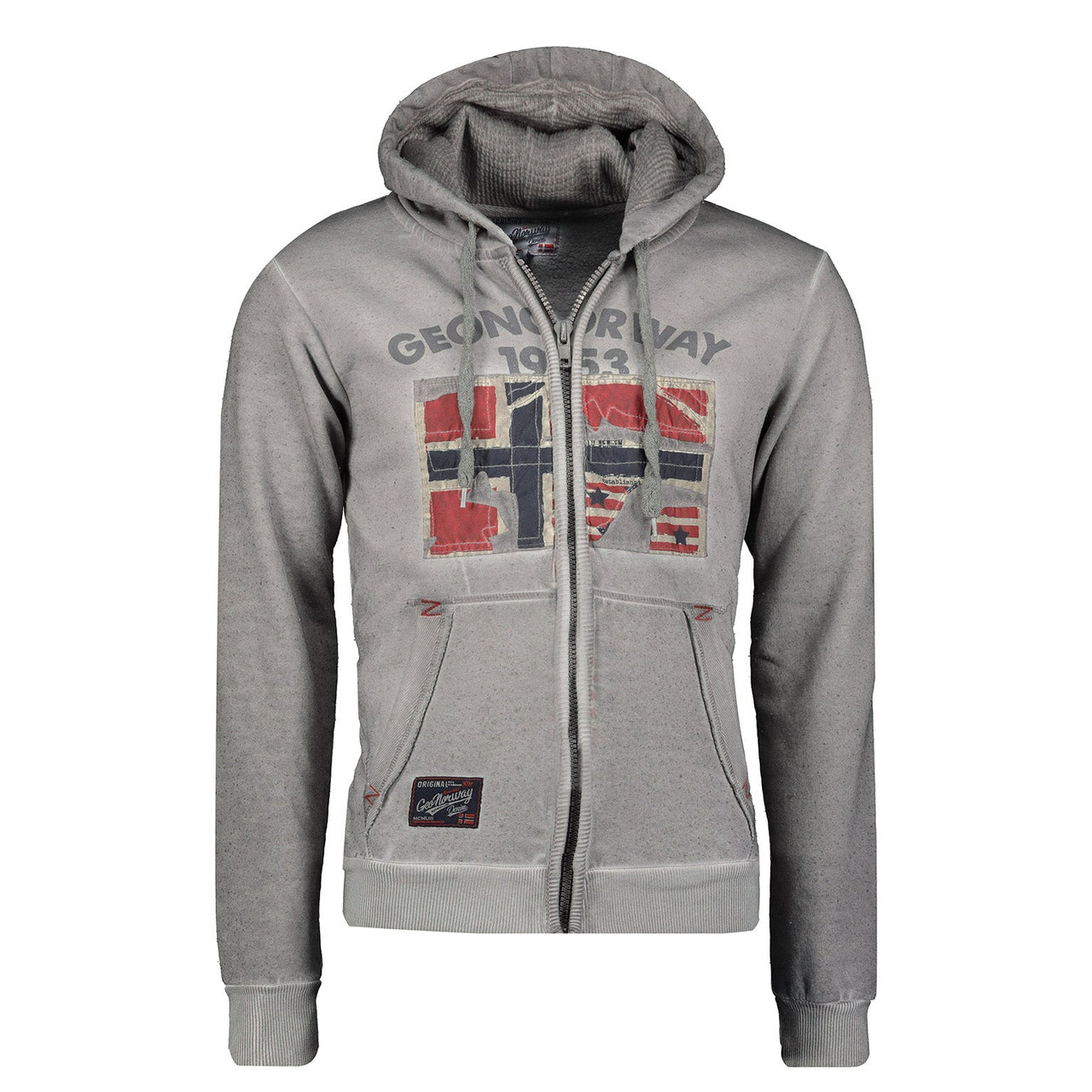 Geographical Norway Geographical Norway Gotz Hombre - Jersey con cremallera y capucha Gris claro - Geographical Norway - M Gris claro