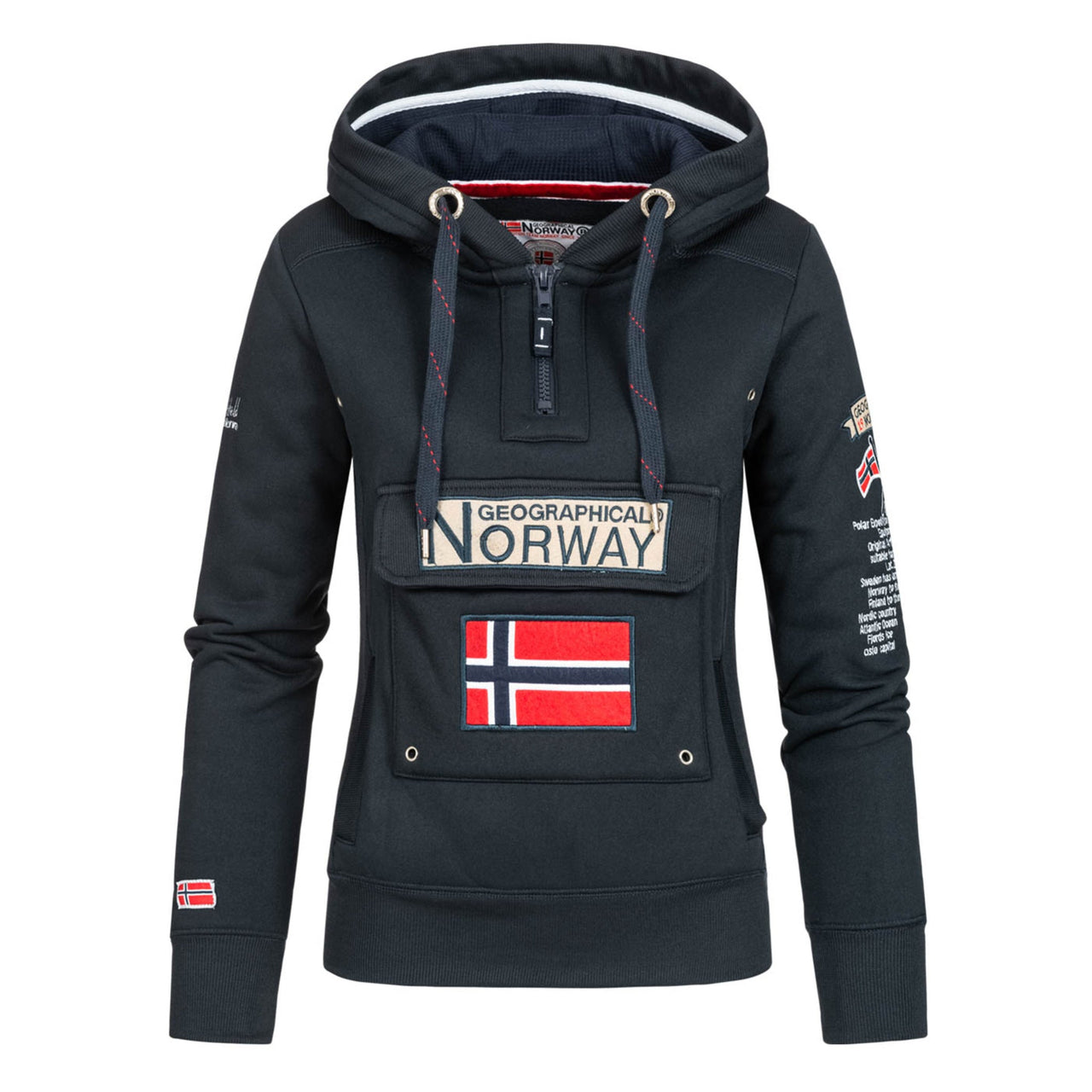 Geographical Norway Geographical Norway Gymclass Mujer - Sudadera con capucha Azul Marino - Geographical Norway - S Azul Marino