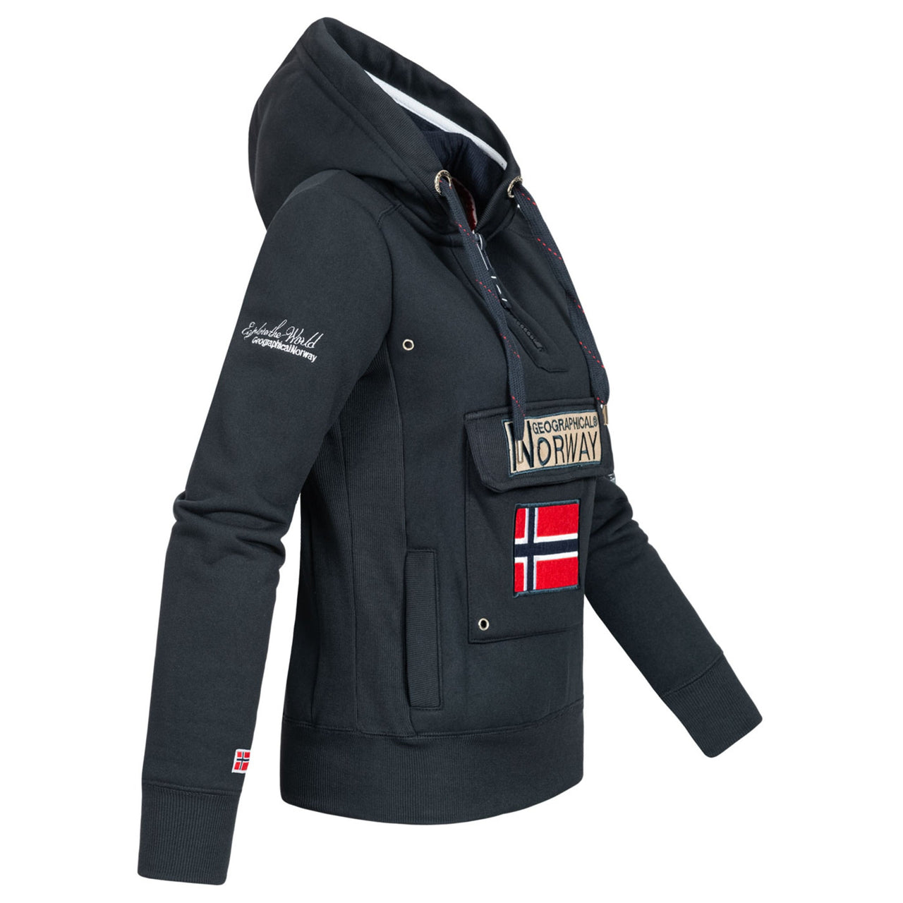 Geographical Norway Geographical Norway Gymclass Mujer - Sudadera con capucha Azul Marino - Geographical Norway - S Azul Marino