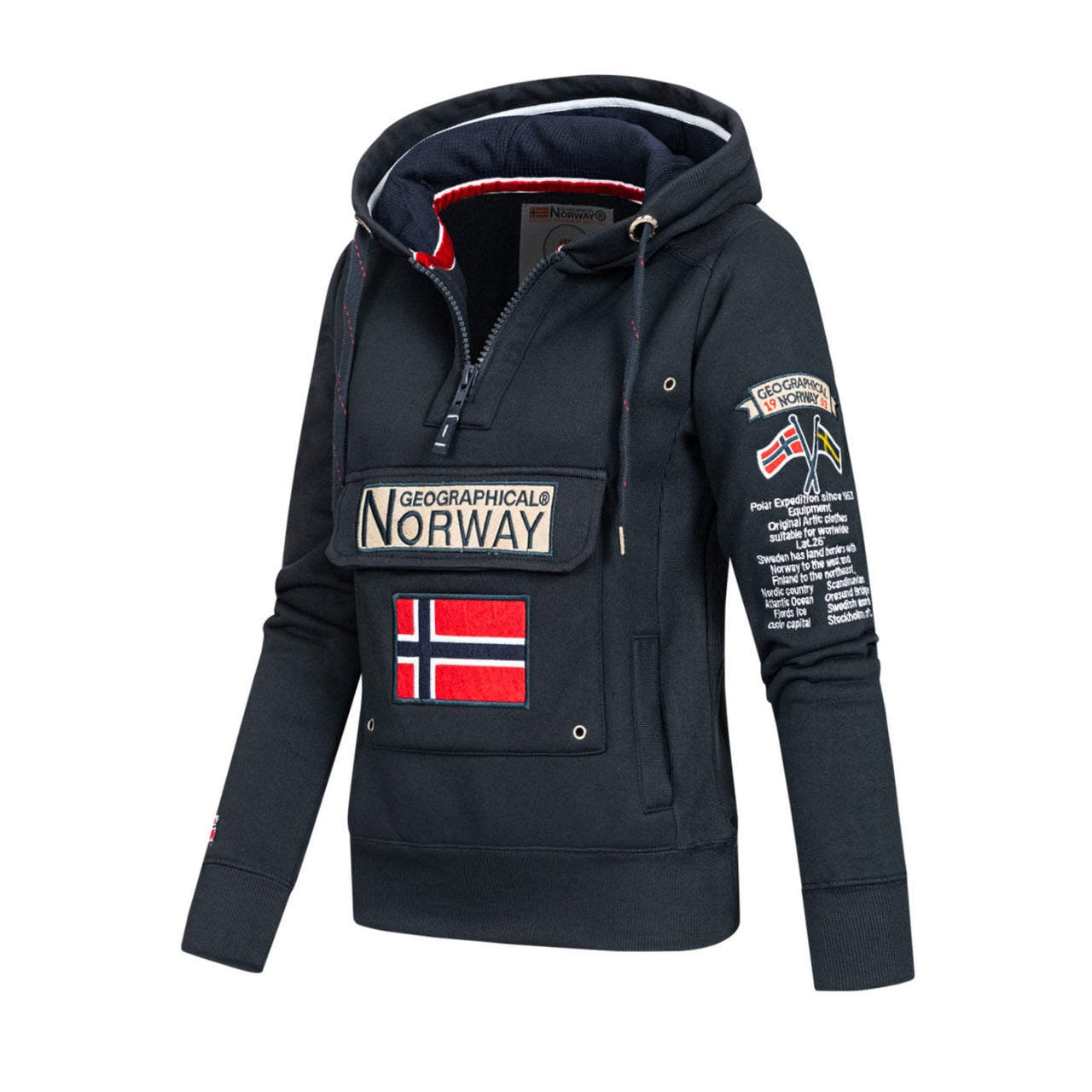 Geographical Norway Geographical Norway Gymclass Mujer - Sudadera con capucha Azul Marino - Geographical Norway - S Azul Marino