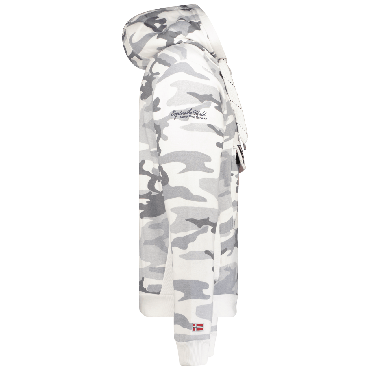 Geographical Norway Geographical Norway Gymclass Hombres - Sudadera con capucha Camo Gris Militar - Geographical Norway - S Camo Gris Militar