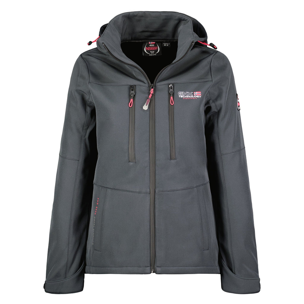 Geographical Norway Geographical Norway Timmex Mujer - Softshell con capucha Gris oscuro - Geographical Norway - S Gris oscuro