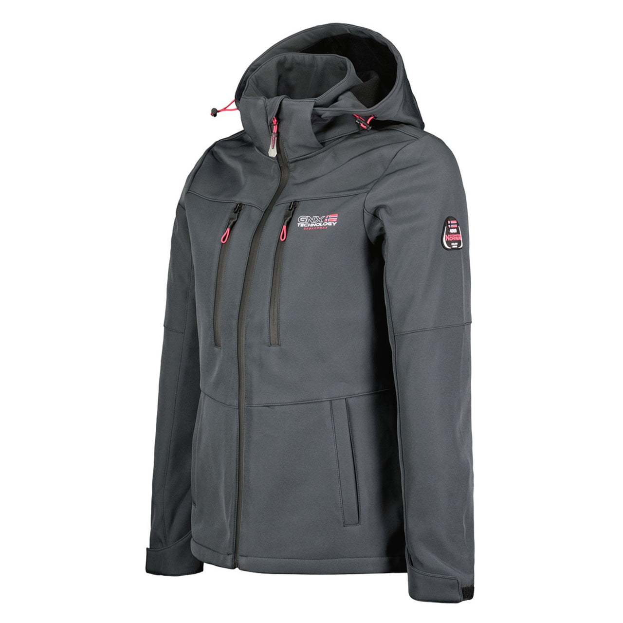 Geographical Norway Geographical Norway Timmex Mujer - Softshell con capucha Gris oscuro - Geographical Norway - S Gris oscuro