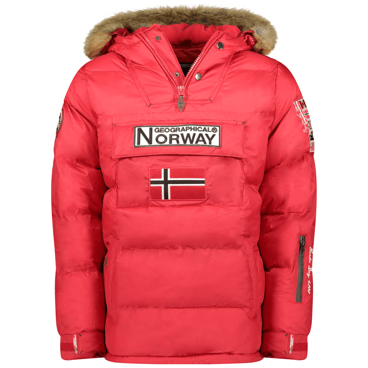 Geographical Norway Bilboquet Uomo - Piumino imbottito trapuntato - capo Rosso - Geographical Norway - S Rosso