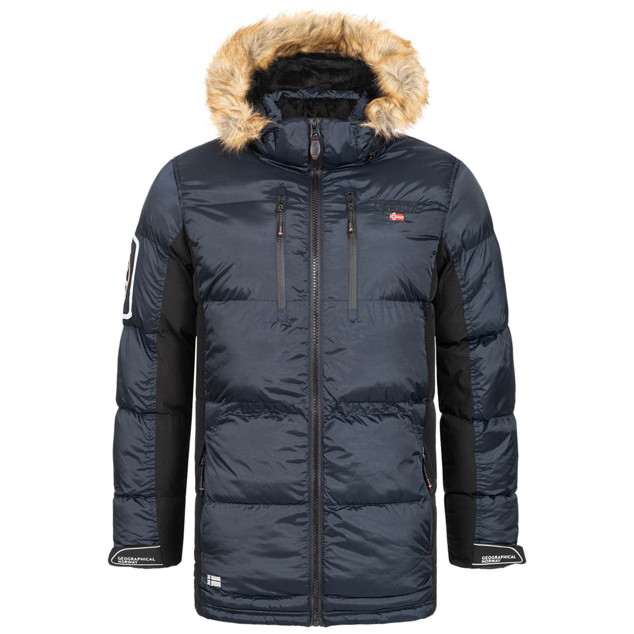 Geographical Norway Danone Homme - Parka bicolore da uomo - Navy - Geographical Norway - S Navy