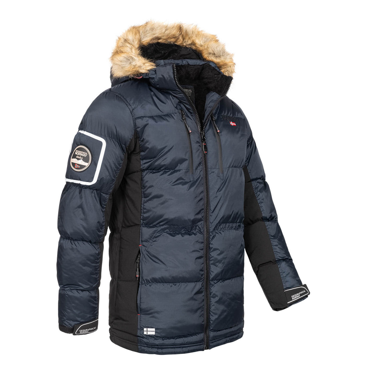 Geographical Norway Danone Homme - Parka bicolore da uomo - Navy - Geographical Norway - S Navy