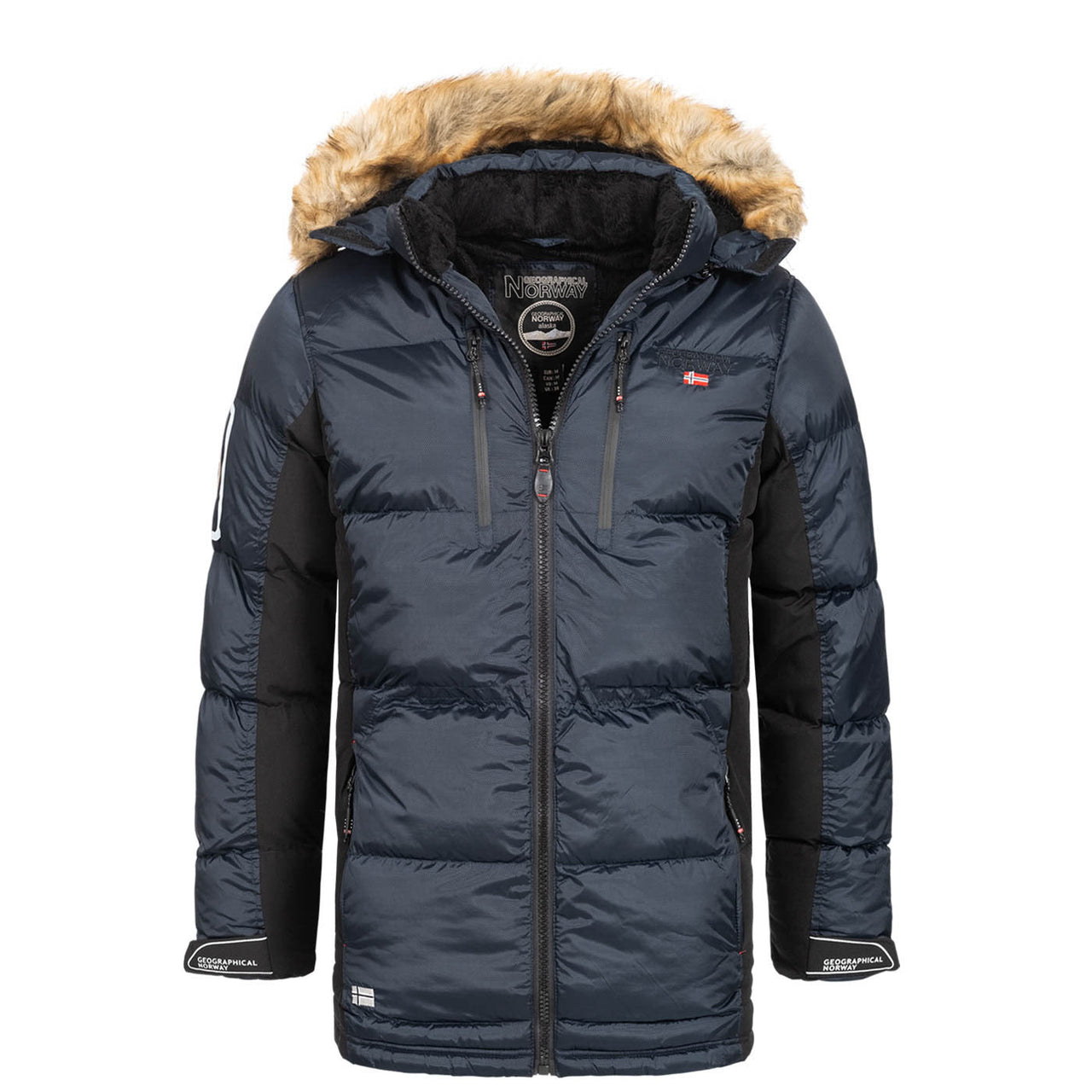 Geographical Norway Danone Homme - Parka bicolore da uomo - Navy - Geographical Norway - S Navy