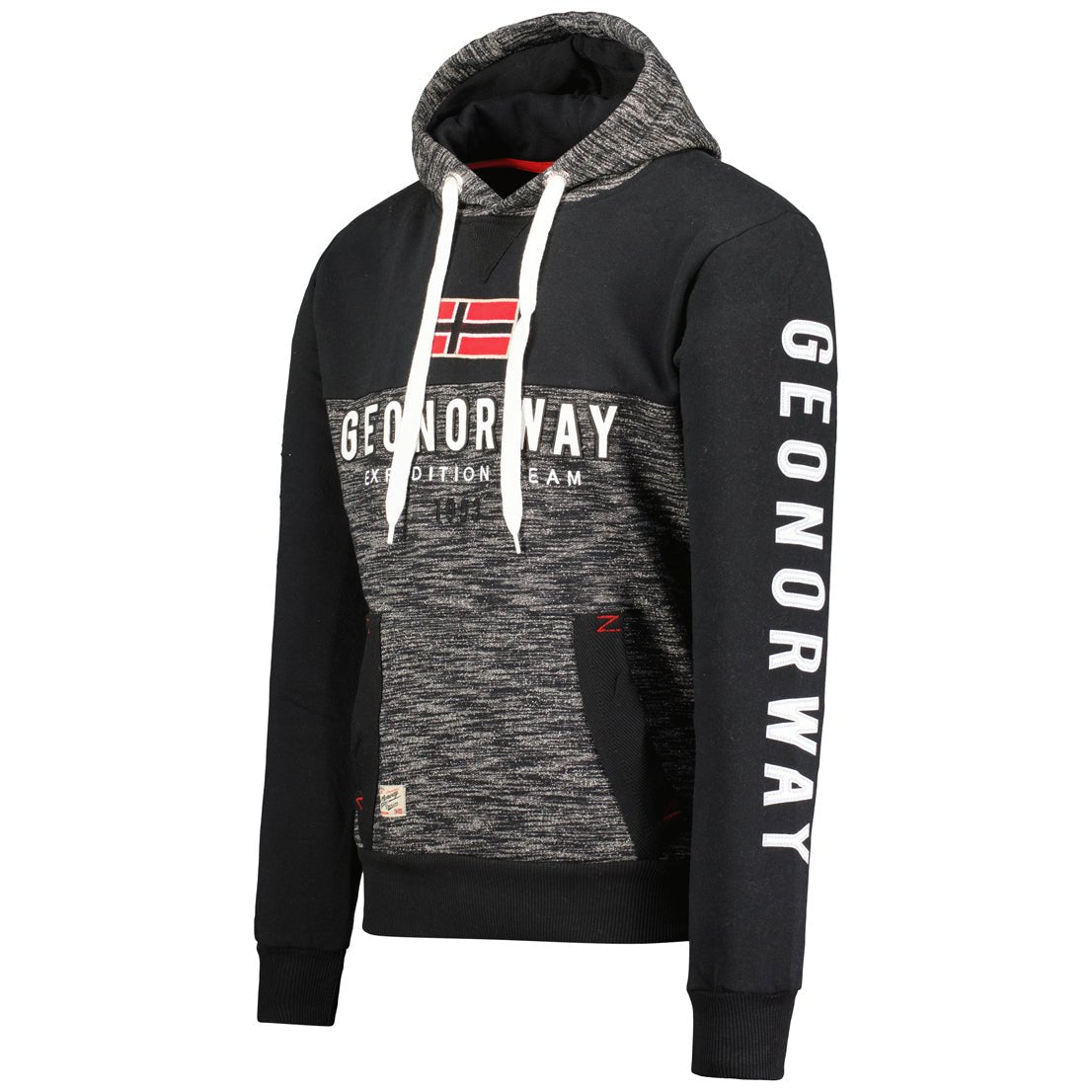 Geographical Norway Ferato Uomo - Felpa con cappuccio Nero - Geographical Norway - S Nero