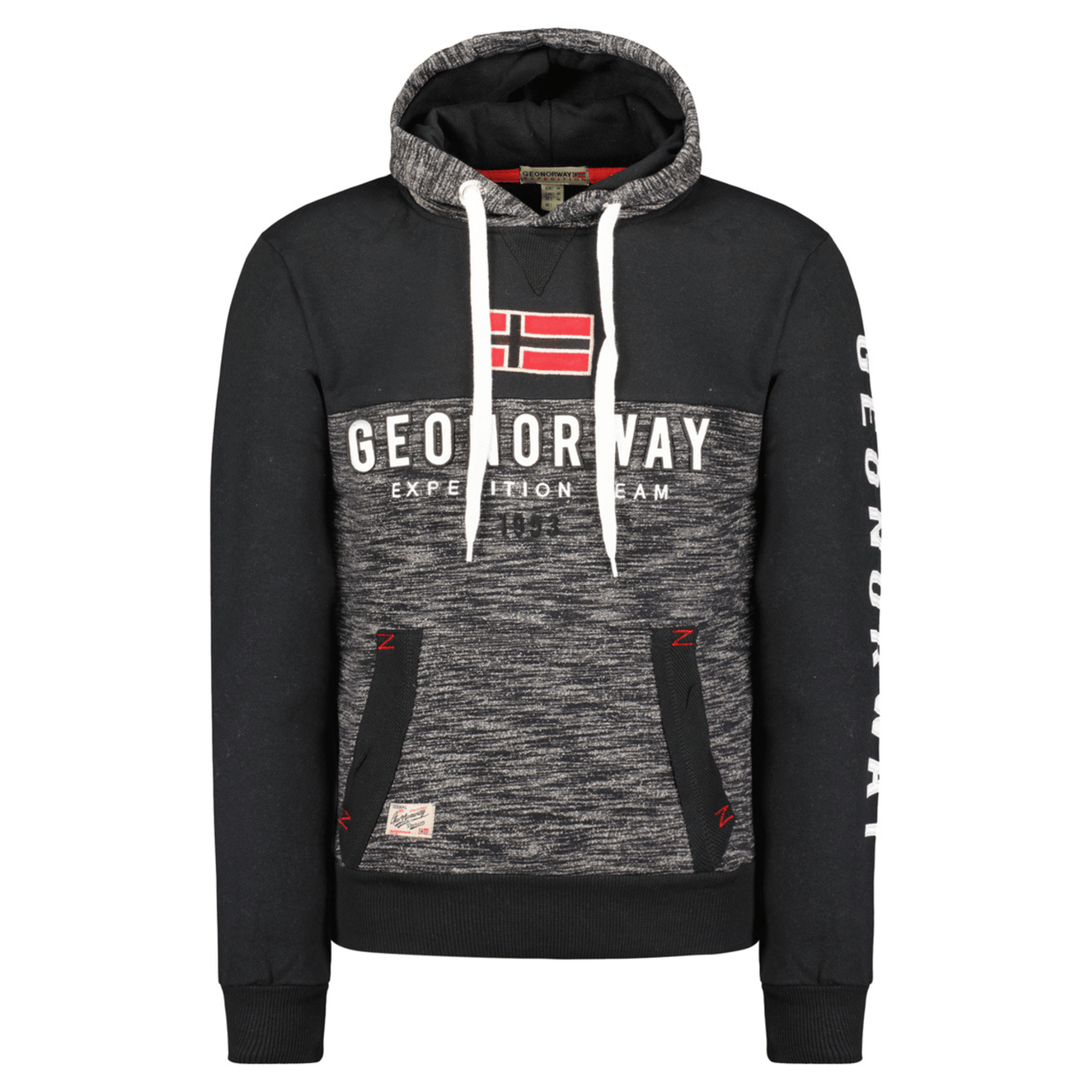 Geographical Norway Ferato Uomo - Felpa con cappuccio Nero - Geographical Norway - S Nero