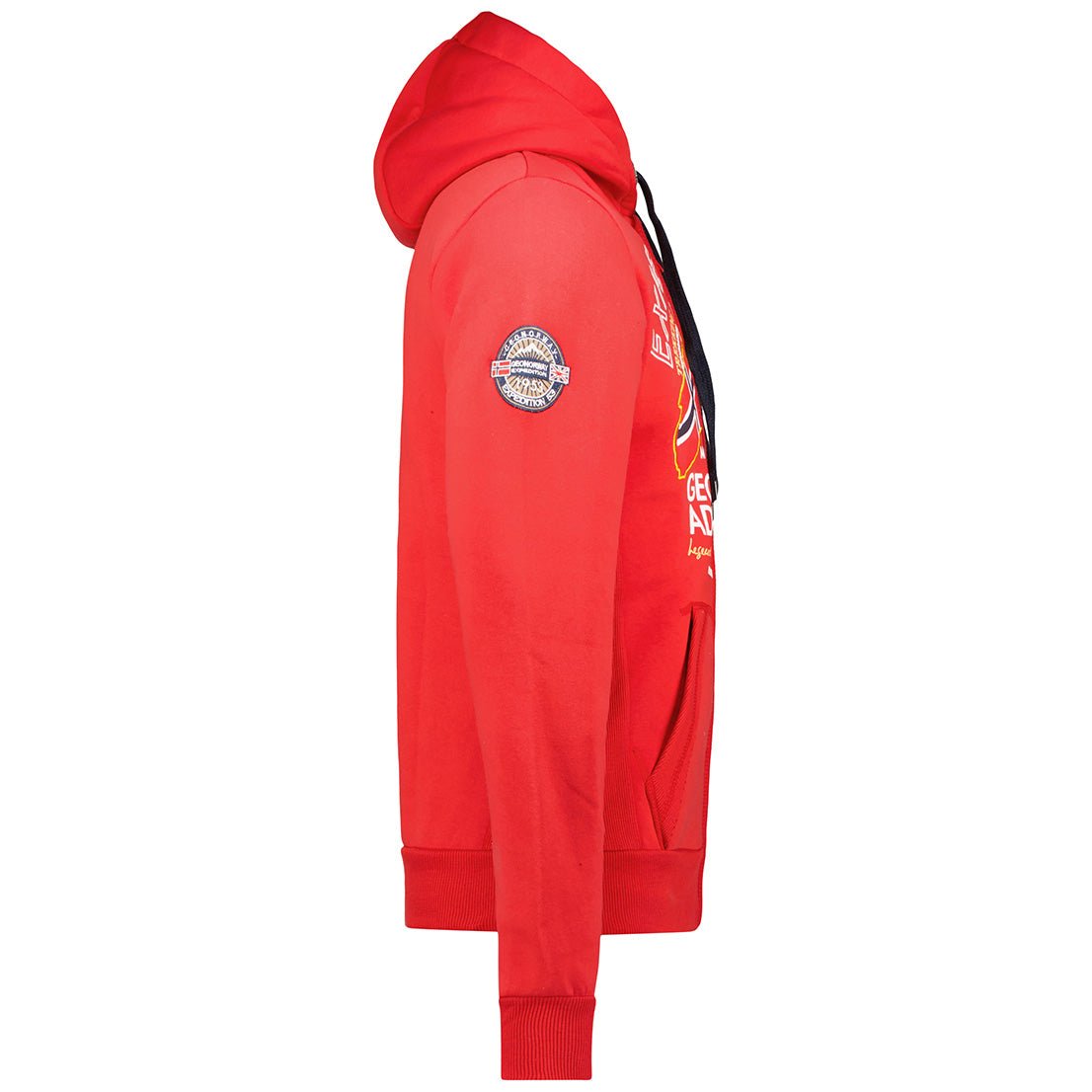 Geographical Norway Flepto Uomo - Felpa con cappuccio Rosso - Geographical Norway - S Rosso