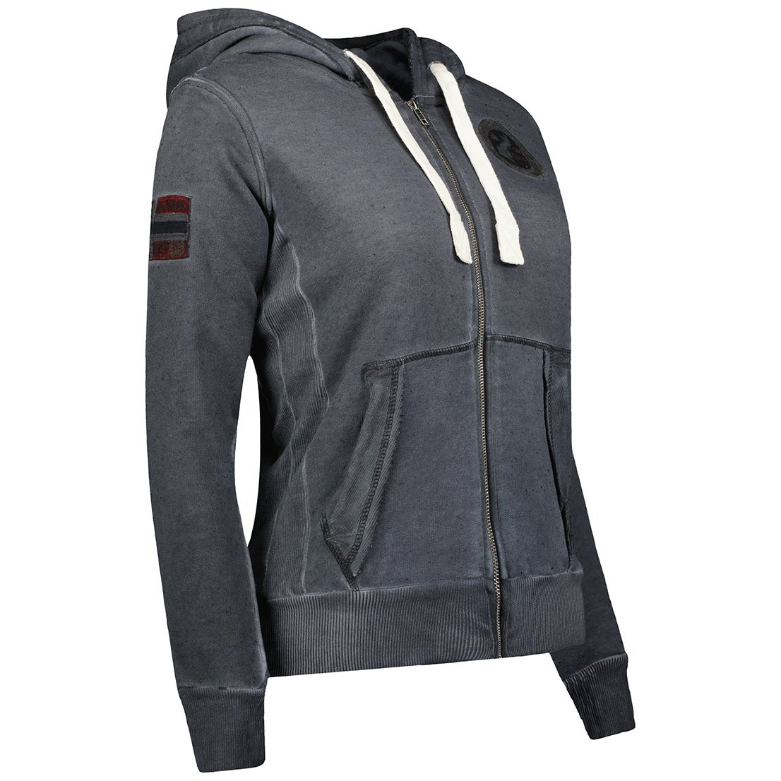 Geographical Norway Gexcellence Donna - Felpa con cappuccio grigio scuro - Geographical Norway - S Grigio Scuro