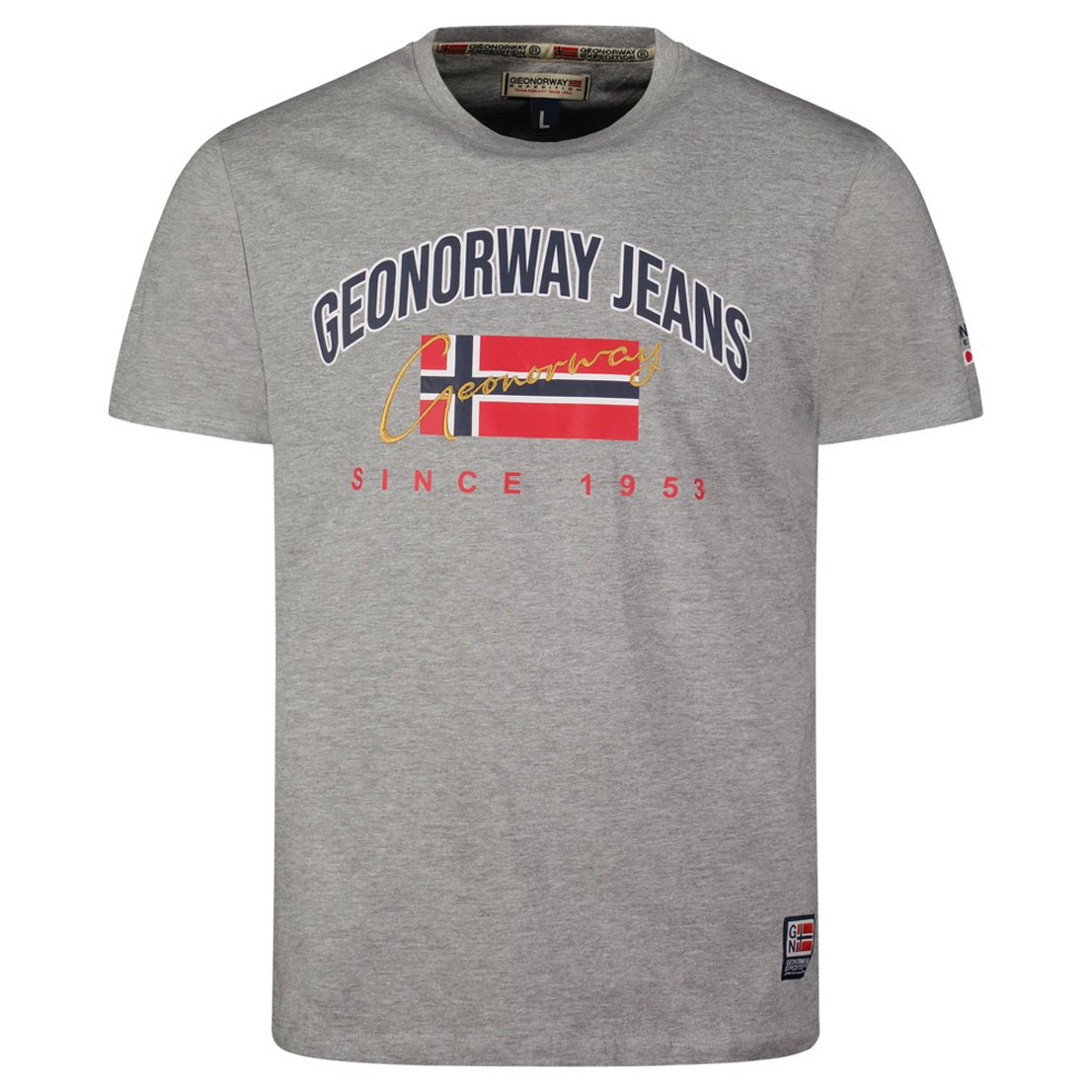 Geographical Norway Jhagen - T-shirt uomo manica corta grigio chiaro - Geographical Norway - M Grigio chiaro