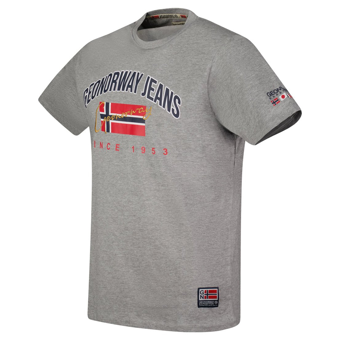 Geographical Norway Jhagen - T-shirt uomo manica corta grigio chiaro - Geographical Norway - M Grigio chiaro