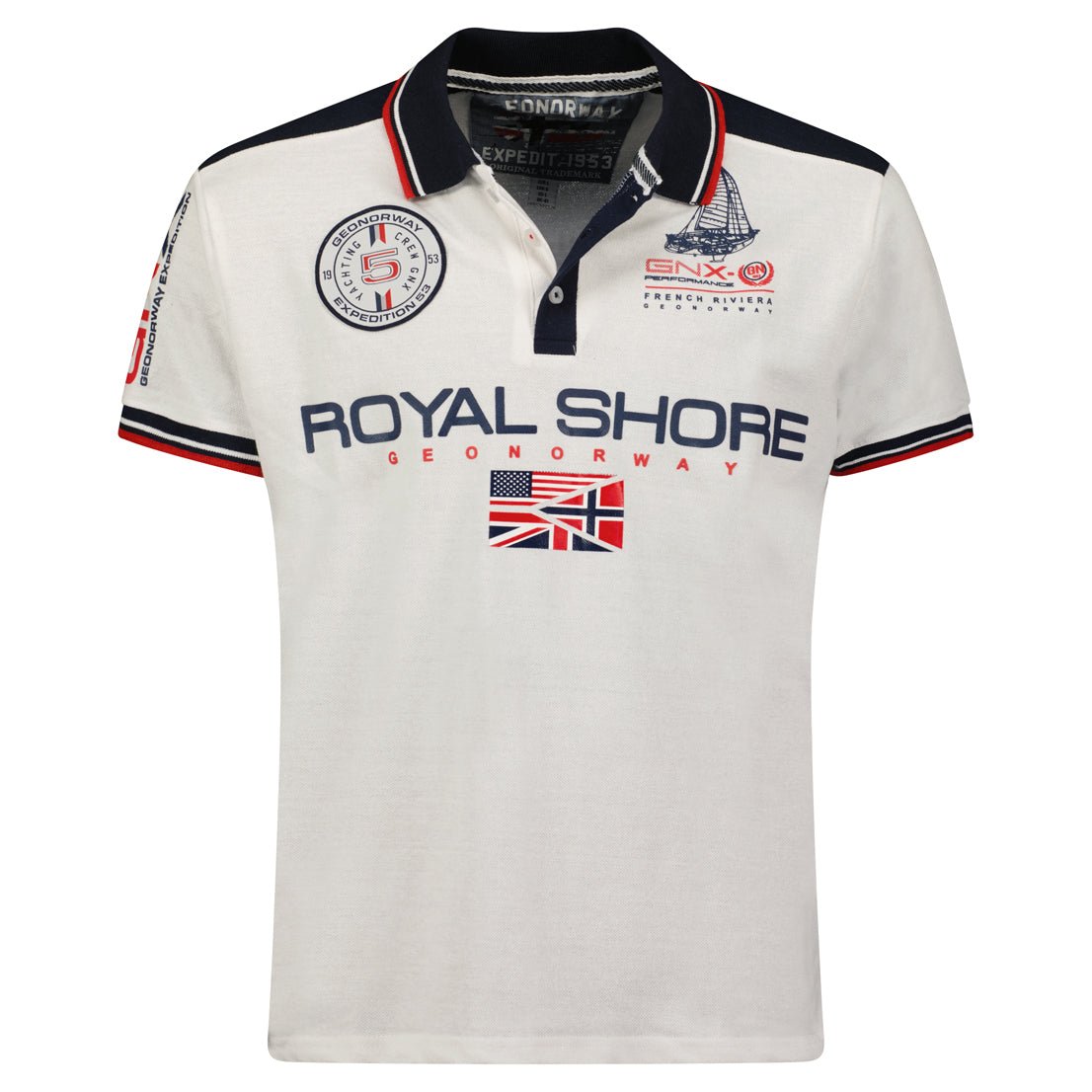 Geographical Norway Kamacho Uomo - Polo a maniche corte Bianco - Geographical Norway - M Bianco